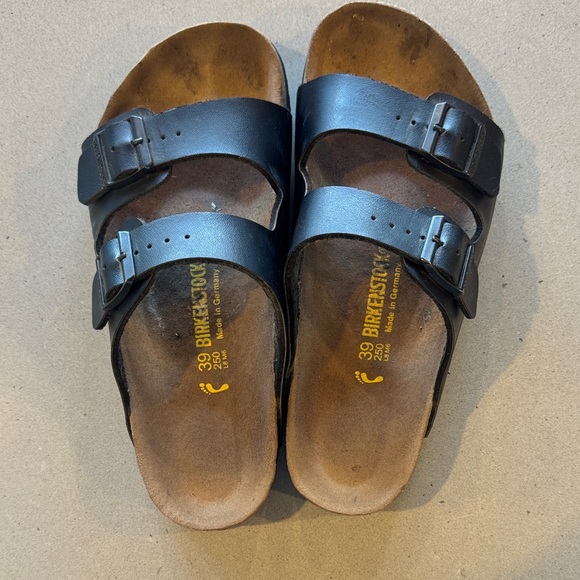 Birkenstock Shoes - Birkenstock- BlackSlide Sandals